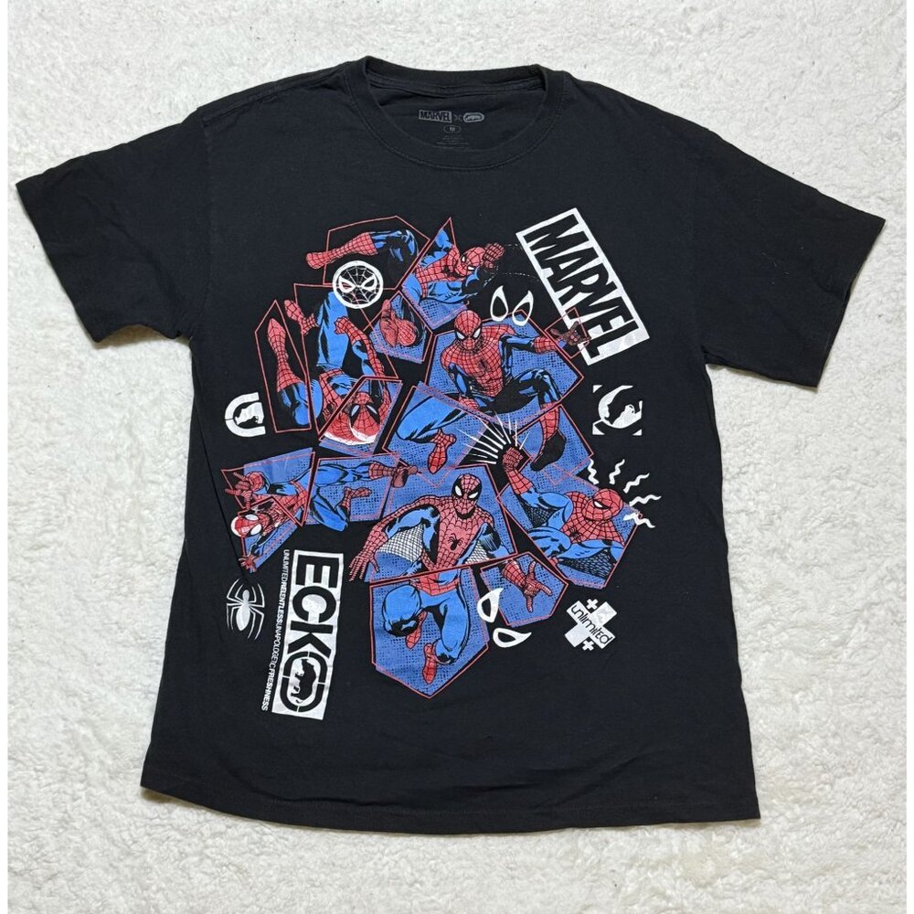 Spider-Man Marvel x Ecko Scrappy T-Shirt Black Size M 100% Cotton